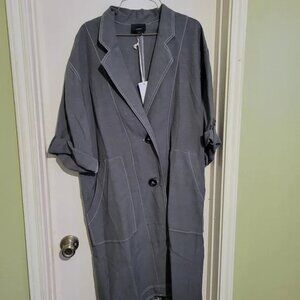 Lumiere Grey Coat with Pockets